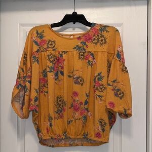 Time and Tru Floral Blouse